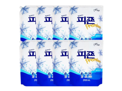 피죤 섬유유연제 블루비앙카 (리필) 2100ml 8개