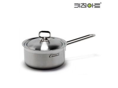국산 키친아트 인덕션겸용 통스텐 투톤 편수냄비 18cm