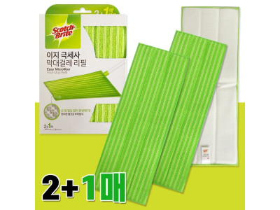 3M 이지 극세사 막대걸레 (리필 2+1매) 패드 찍찍이