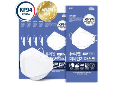 4중필터 국내 퓨리엔 KF94 마스크 대형 화이트 100매