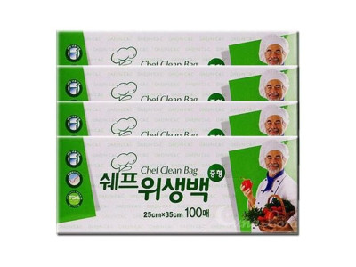 쉐프위생백 중 100매 4개