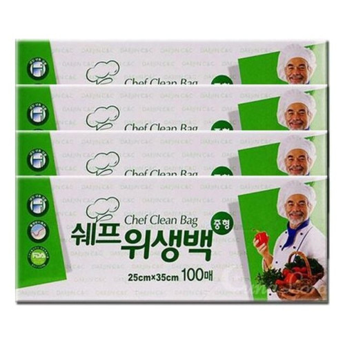 쉐프위생백 중 100매 4개