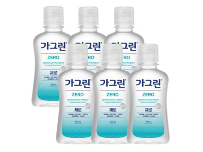 가그린 제로 구강청결제 100ml x 6개