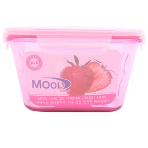 (set)정사각 물방울밀폐용기1000ML(램덤발송) 5개