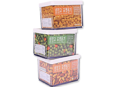 냉장고 포켓용기(4호)400ml3개