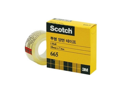 665 투명 양면테이프 리필 (18mmx7.6m)