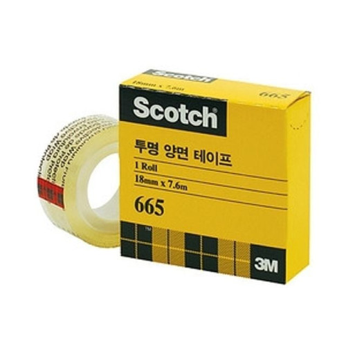 665 투명 양면테이프 리필 (18mmx7.6m)