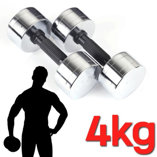 모든A 그립감이 뛰어난 한국산 크롬도금 아령 4kg