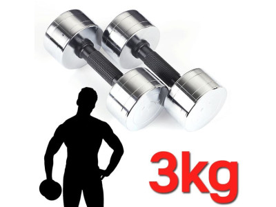 모든A 그립감이 뛰어난 한국산 크롬도금 아령 3kg