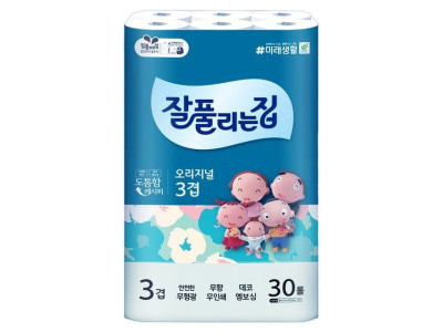 잘풀리는집 오리지널 3겹 롤 화장지 30롤 휴지