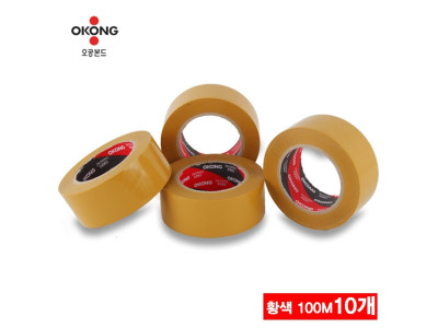 오공 겨울용/사계절용 100M 황색박스테이프 10개