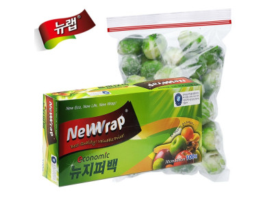 뉴랩 다회용 뉴 지퍼백 대용량100매 30x35 비닐백
