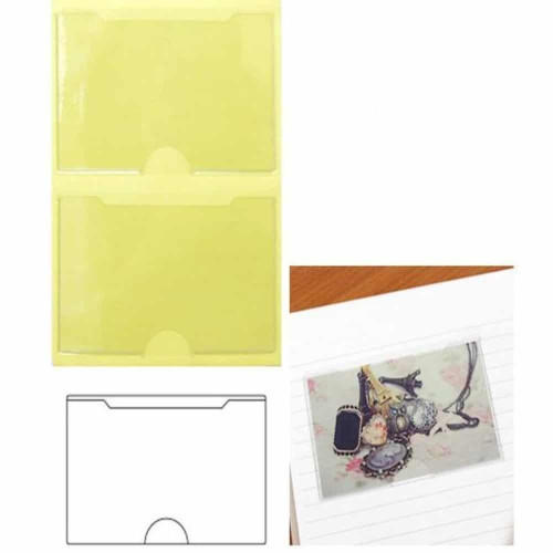 명함첩 라벨테이프 가로 화일스티커 부착이름표
