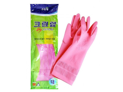 크린랩 분홍 고무장갑 대 1P 주방 김장 흘러내림방지