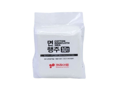 키친아트 면행주 손걸레 주방 청소 행주 28x24cm 10매
