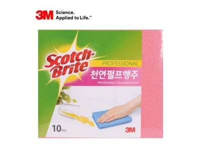 3M 스카치브라이트 천연펄프 행주 핑크 10p