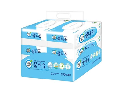 깨끗한나라 물티슈 캡형 70매X6입