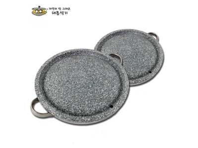 대흥석기 천연 곱돌 구멍 볼록구이판 28cm