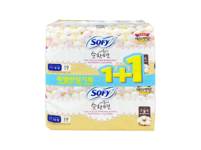 쏘피 내몸에 순한면 대형 19+19입 생리대 -O