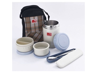 아폴로 보온 도시락통 세트 찬합 런치 박스 1300ml