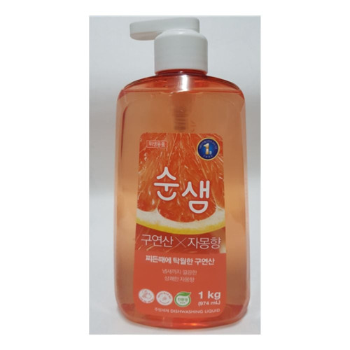 순샘 구연산 자몽향 1kg 펌프 애경 주방세제