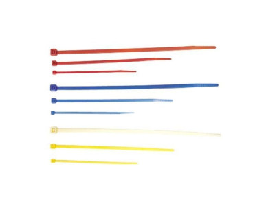 칼라 케이블 타이 100x2.5mm 적색 (봉(1 000개))