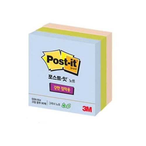 3M 포스트잇 SSN 654-RC 큐브 멀티팩 76x76mm 270매