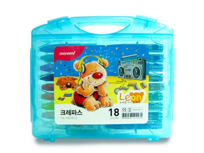 모나미 귀여운아기곰레온 크레파스 18색
