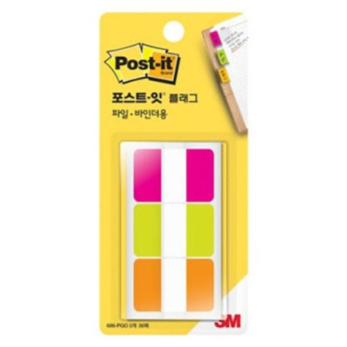 3M포스트잇 인덱스탭 686-PGO (38x25mm) 36매