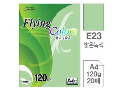 삼원)플라잉칼라(E23.밝은녹색_A4_120g_20매)(10권입)