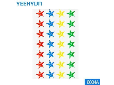 홀로그램라벨(견출지)  6004A별(15개묶음)  홀로그램견출지 사무 문구 정리 스티커 폼텍 예현라벨 한솔 폼텍