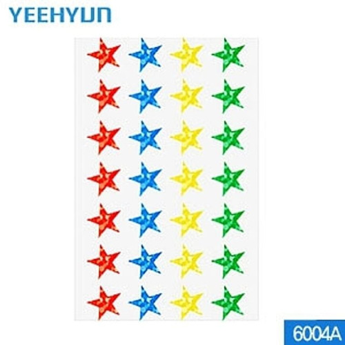 홀로그램라벨(견출지)  6004A별(15개묶음)  홀로그램견출지 사무 문구 정리 스티커 폼텍 예현라벨 한솔 폼텍