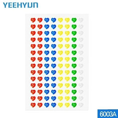 홀로그램라벨(견출지)  6003A하트(15개묶음)  홀로그램견출지 사무 문구 정리 스티커 폼텍 예현라벨 한솔 폼텍