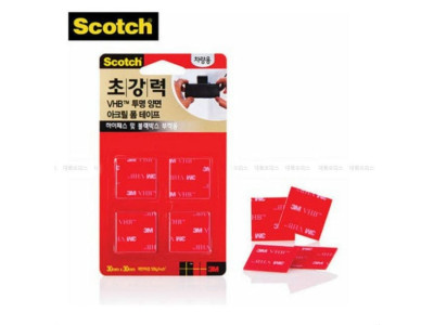 3M 스카치 초강력 VHB 양면 아크릴 폼 테이프 4910