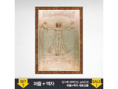 500조각 직소퍼즐 - 인체비례도 (액자포함)