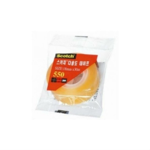 3M 스카치 투명 다용도테이프 리필 550R 18mmx30m 1개