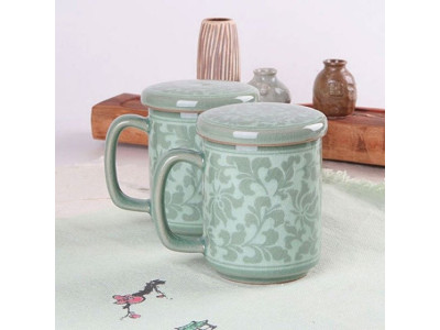 청자 백당초 머그다기세트 (2인구성) 300ml