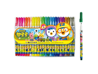 지구화학 지구 뽀로로 사인펜 24색