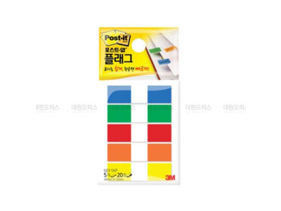 3M 포스트잇 플래그 683-5KP 44x12mm/5색