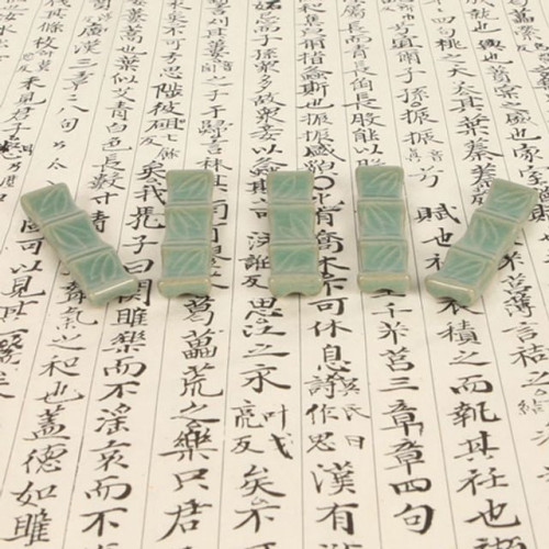 청자 대나무 수저받침 5P세트