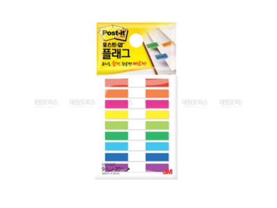 3M 포스트잇 플래그 683-9KP 44x6mm 9색