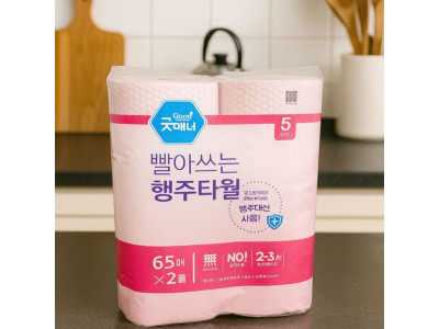 빨아쓰는 키친타올 행주타월 65매 2롤