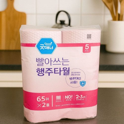 빨아쓰는 키친타올 행주타월 65매 2롤