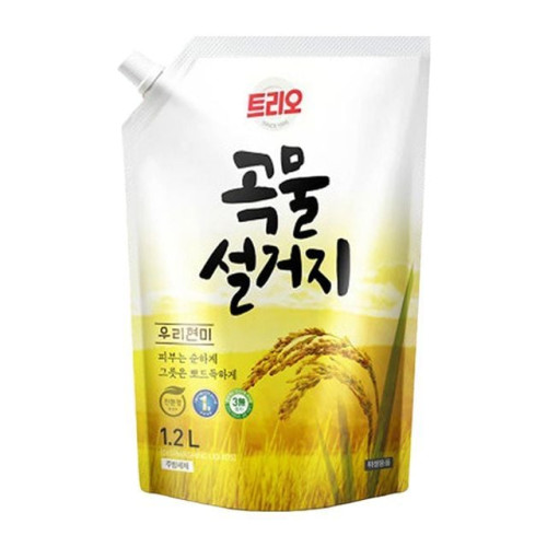 우리현미 식기세척 곡물세제 곡물기반주방세제 1.2L 현미세필