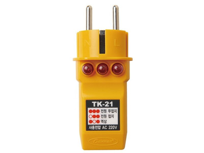 태광 검전기 콘센트 접지확인시험기 TK-21 AC220V