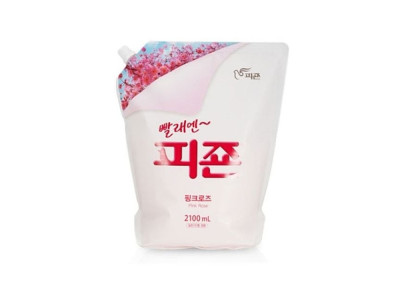피죤 섬유 유연제 핑크로즈 2.1L 4개 세탁 빨래