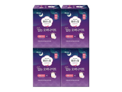 좋은느낌 입는오버나이트 M 중형 생리대 4입x4개