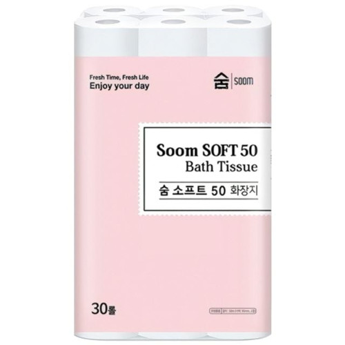 천연펄프 엠보싱 화장지 롤화장지 2겹 50m 30롤