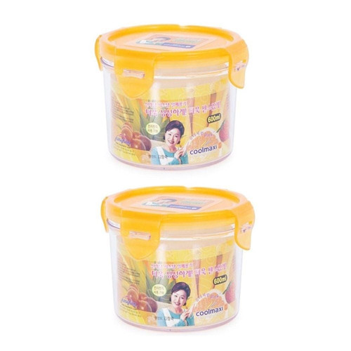 (세트)쿨맥시III 밀폐용기(원형)600ml 2개