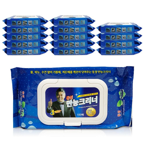 동성 만능크리너 100매x15개 티슈형 찌든때 제거 리필